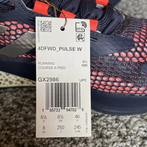 adidas 4DFWD Pulse blue running shoes 8 Women Size NWB - Picture 10 of 11